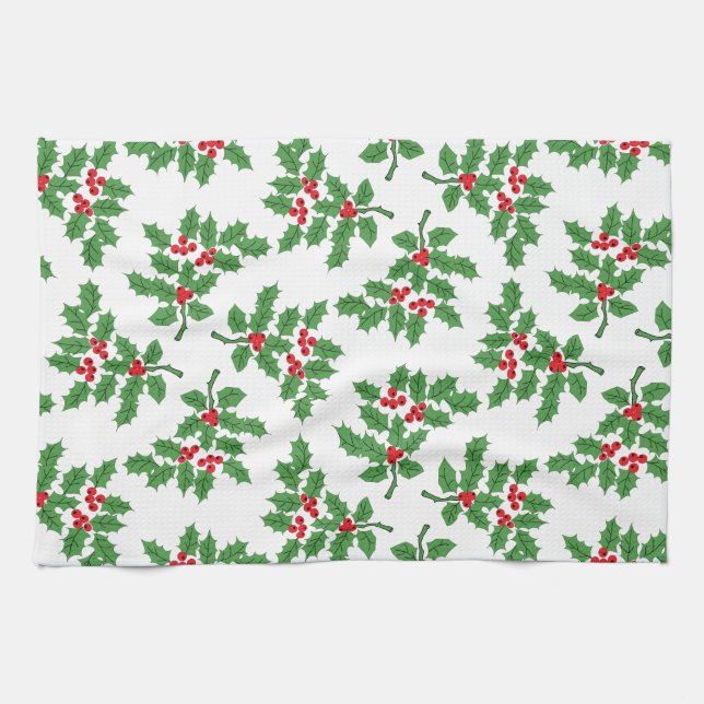 Holly Berries Towel (Horizontal)