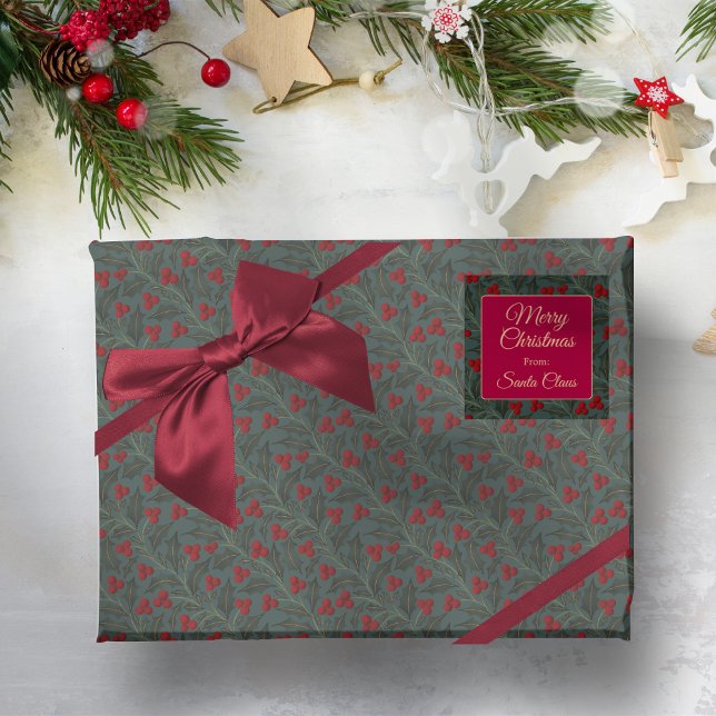 Holly Berries Wrapping Paper Sheets (Creator Uploaded)