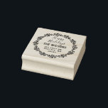 Holly Berries Wreath Holidays Return Address Rubber Stamp<br><div class="desc">Stylish Happy Holidays Custom Text Return Address Stamper Features Script Writing and Holly Berries Wreath. Personalize with your name  / family name and return address.</div>