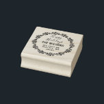 Holly Berries Wreath Holidays Return Address Rubber Stamp<br><div class="desc">Stylish Happy Holidays Custom Text Return Address Stamper Features Script Writing and Holly Berries Wreath. Personalize with your name  / family name and return address.</div>