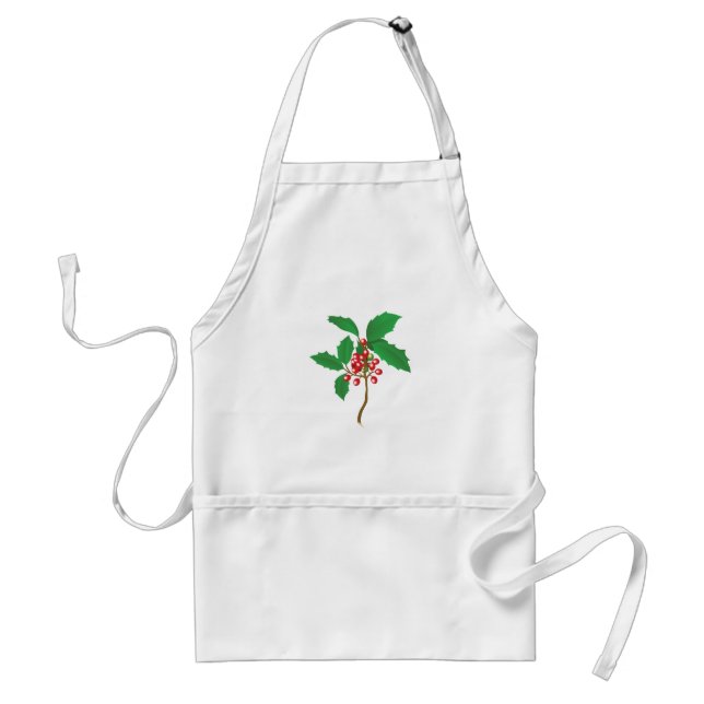 Holly Berry Adult Apron (Front)
