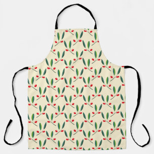 Holly Berry Christmas Art One Little Christmas Tre Apron