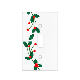 Holly Berry Christmas Holiday Light Switch Cover