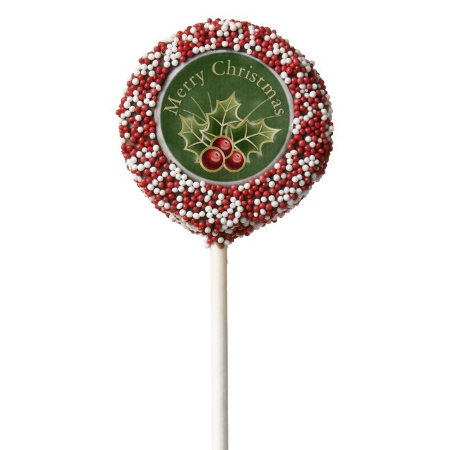 Holly Berry Christmas Personalized Green