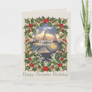 Holly Berry Decorative Christmas Border Card