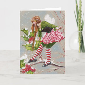 Holly Berry Fairy Christmas card