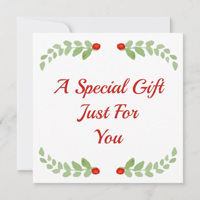 Holly Berry Gift Certificate (Front)