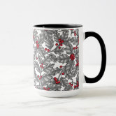 Red Speckled aluminum coffee Mug hot cocoa & fuzzy socks saying