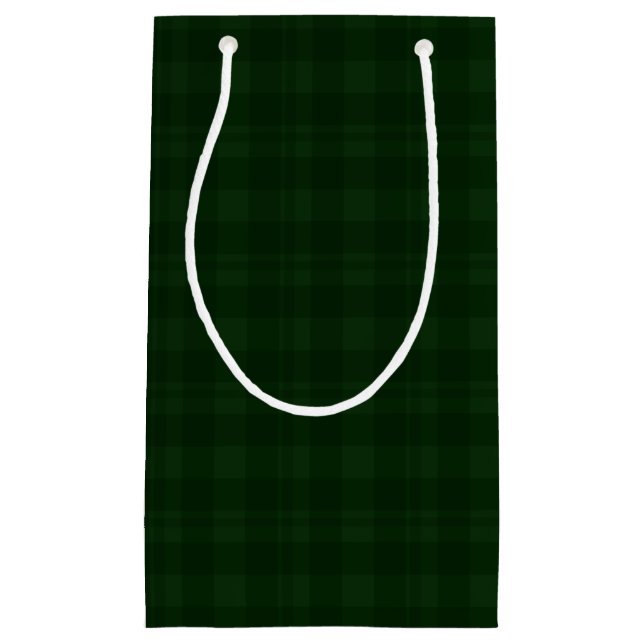 Holly Berry Green Tartan Gift Bag (Front)