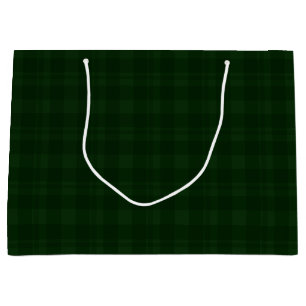 Holly Berry Green Tartan Large Gift Bag
