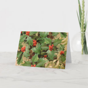 Holly Berry Greenery Christmas Holiday Vintage