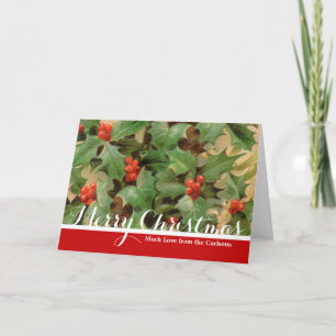 Holly Berry Greenery Christmas Holiday Vintage