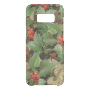 Holly Berry Greenery Christmas Holiday Vintage Uncommon Samsung Galaxy S8 Case