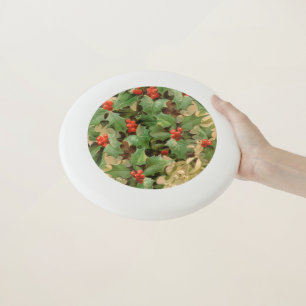 Holly Berry Greenery Christmas Holiday Vintage Wham-O Frisbee