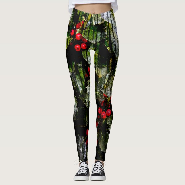 Holly Berry Leggings (Front)