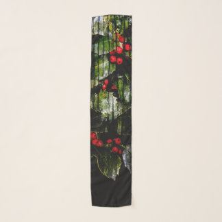 Holly Berry long rectangle scarves
