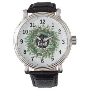 Holly Berry mistletoe Christmas Business Logo Watch