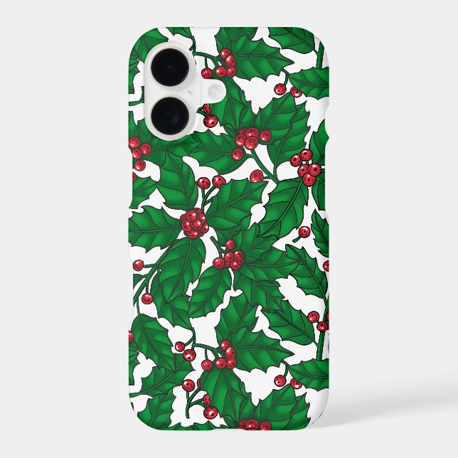 Holly berry on white Case-Mate iPhone case (Back)