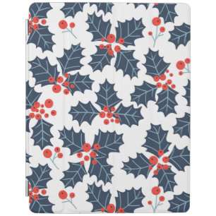 Holly berry on white iPad smart cover