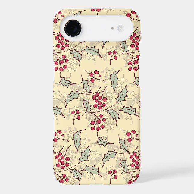 Holly berry pattern design Case-Mate iPhone case (Back)