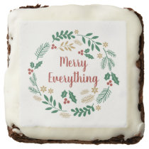 Holly Berry Pine Wreath Merry Everything Holiday  Brownie