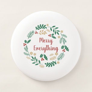 Holly Berry Pine Wreath Merry Everything Holiday Wham-O Frisbee