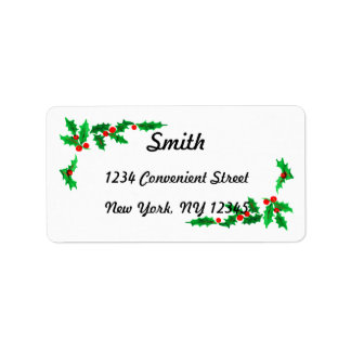Holly Berry Return Address Label
