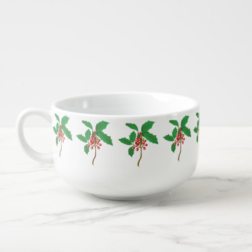 Holly Berry Soup Mug