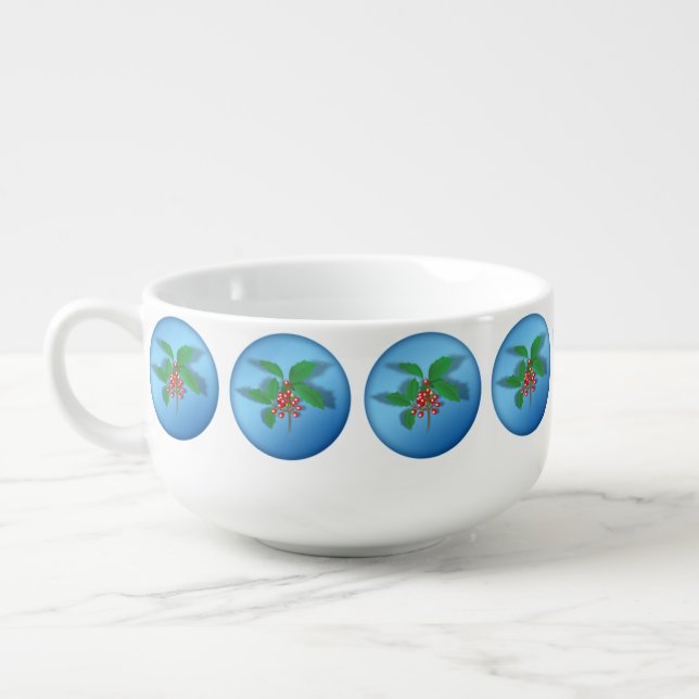 Holly Berry Soup Mug (Right)
