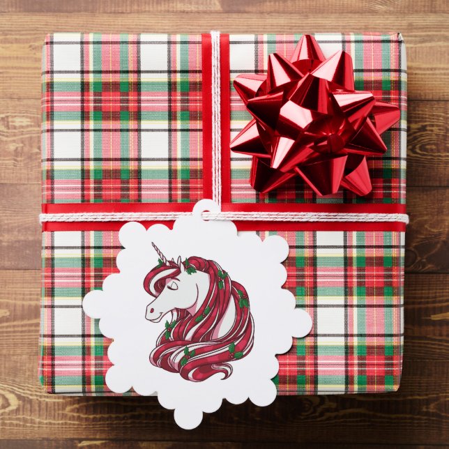 Holly Berry Unicorn Ornament Card (Insitu (Gift))