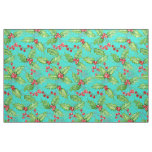 Holly berry watercolor fabric