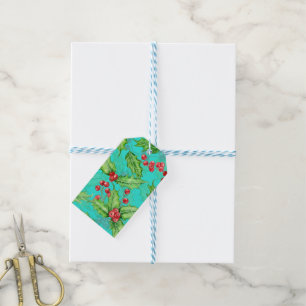 Holly berry watercolor gift tags