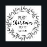 Holly Berry Wreath Design (3) Art Stamp<br><div class="desc">Holly Berry Wreath Holiday Greeting Design Art Stamp</div>