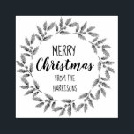 Holly Berry Wreath Design (3) Art Stamp<br><div class="desc">Holly Berry Wreath Holiday Greeting Design Art Stamp</div>