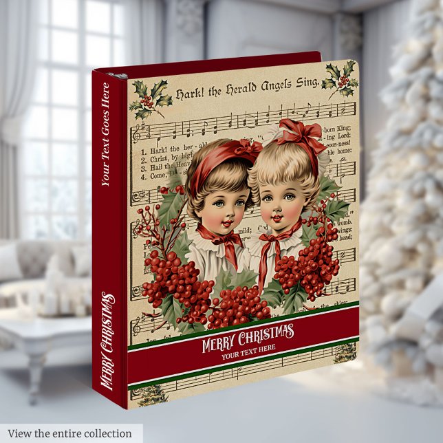 Holly Berry Wreath Kids Christmas Binder Custom (Holly Berry Wreath Kids Christmas Binder Custom)