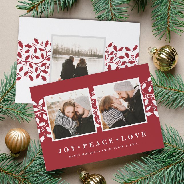Holly Border | Holiday Photo Card (Creator Uploaded)