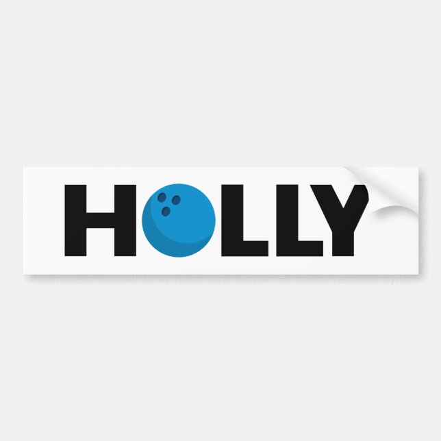 Holly bowling bumper sticker (Front)