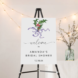 Holly branch - welcome bridal shower party foam board
