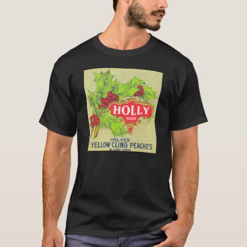 Holly Brand Peaches Vintage Fruit Crate Label