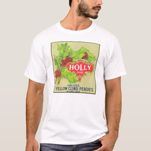 Holly Brand Peaches Vintage Fruit Crate Label