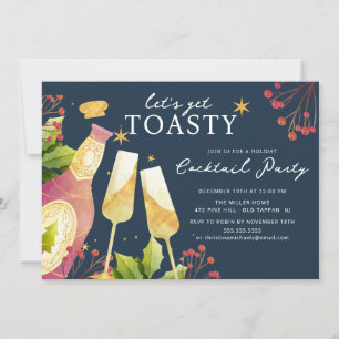 Holly & Bubbles Cocktail Party Invitation