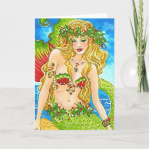 HOLLY BY THE SEA HOLIDAY CARD