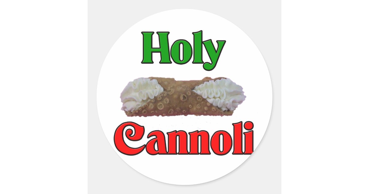 Holly Cannoli Classic Round Sticker | Zazzle