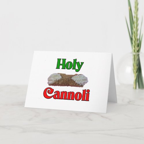 Holly Cannoli Holiday Card
