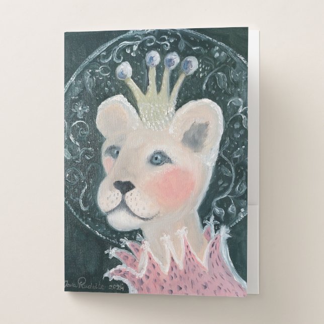 holly cat animal card pocket folder (Front)