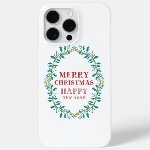 Holly Christmas Design iPhone 15 Pro Max Case