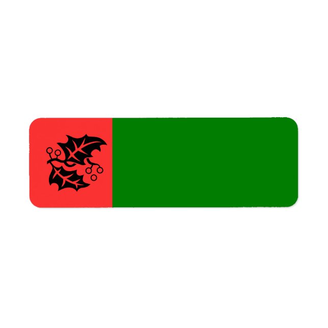 Holly Christmas Label (Front)