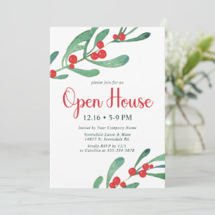 Holly Company Open House Party Invitation