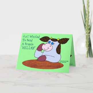 Holly Cow, "A Simple Hello" Card