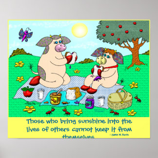 Holly Cow and Belle Cow, "Sunshine Picnic" Poster